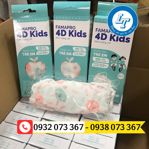 Phân phối khẩu trang KF94 em bé in hình giá sỉ rẻ khẩu trang y tế