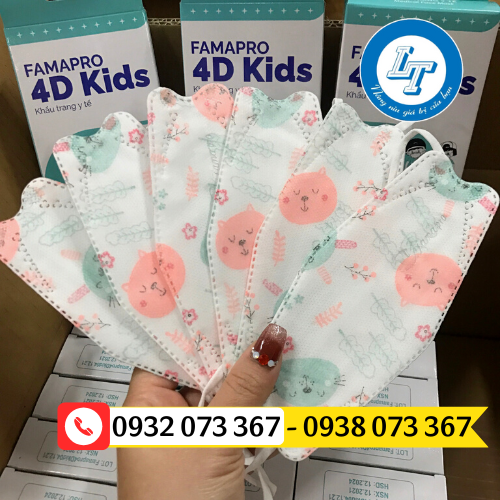 Phân phối khẩu trang KF94 em bé in hình giá sỉ rẻ khẩu trang em bé