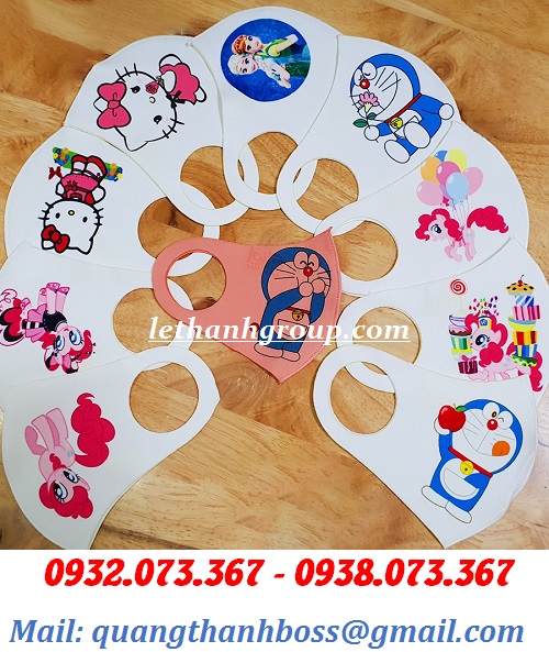 lKHẨU TRANG VẢI SU EM BÉ IN 3D