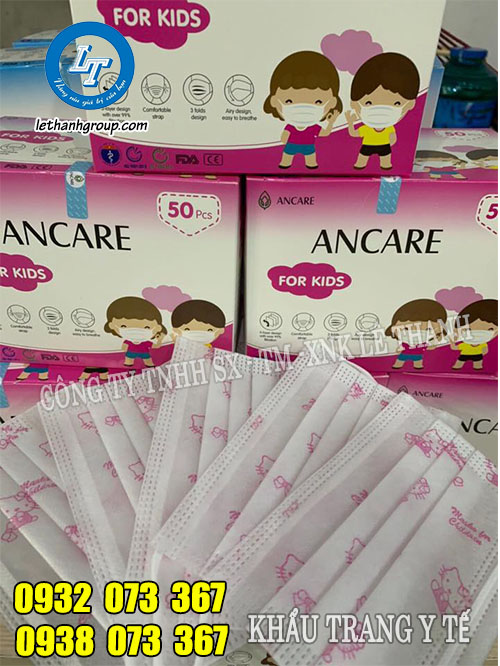 Khẩu trang y tế chống dịch bệnh Khẩu trang ancare for kid