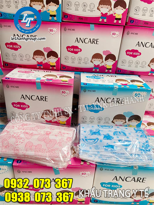 Khẩu trang y tế chống dịch bệnh Khẩu trang ancare for kid