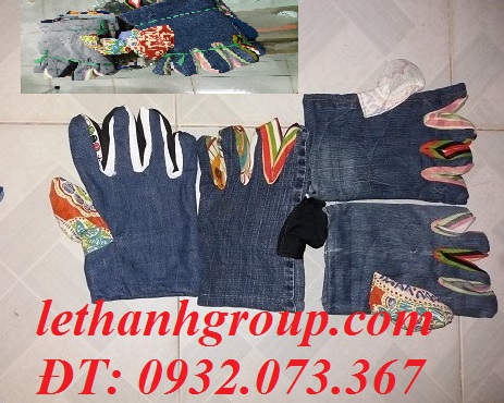 găng tay vải jean