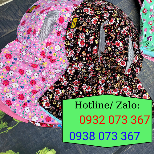 Sỉ rẻ mũ trùm đầu rộng vành che nắng hiệu quả mũ trùm đầu chống nắng quai dán