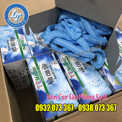 PHÂN PHỐI NÓN CON SÂU PHÒNG SẠCH MIỀN NAM hộp nón con sâu màu xanh