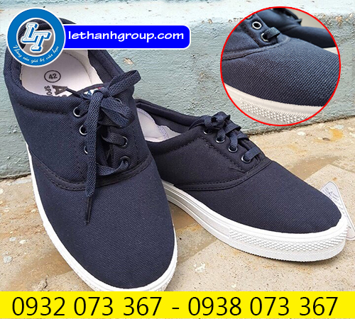GIÀY VẢI ASIA CỘT DÂY- GIÀY BẢO HỘ GIÁ RẺ giày asia màu xanh đen