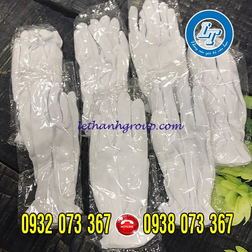 BÁN GIÁ RẺ BAO TAY VẢI RÁP KẺ MÀU TRẮNG BỀN ĐẸP TẠI BÌNH TÂN, TÂN PHÚ găng tay kiểm hàng màu trắng