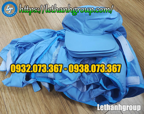 nón trùm đầu thủy sản nón trùm đầu thủy sản màu xanh có khẩu trang