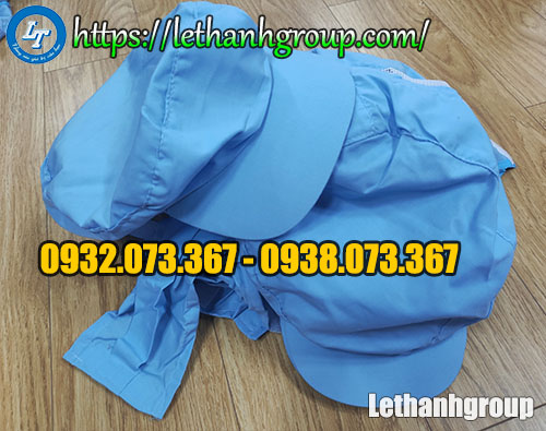 nón trùm đầu thủy sản nón trùm đầu thủy sản màu xanh có khẩu trang