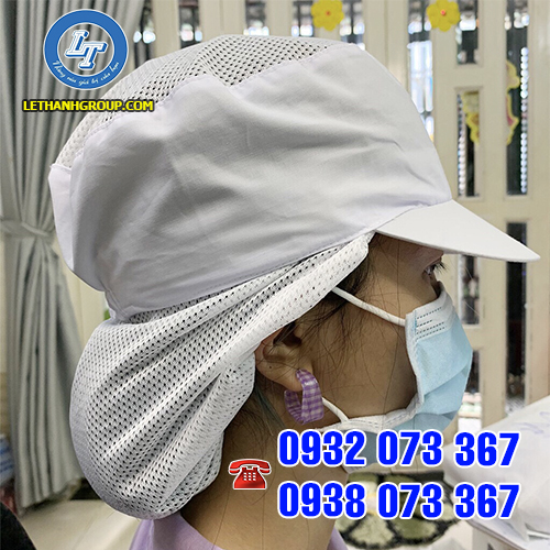 NƠI BÁN NÓN TRÙM ĐẦU VÀ ỦNG CAO SU DÙNG TRONG THỦY SẢN NÓN THỦY SẢN LƯỚI MÀU TRẮNG