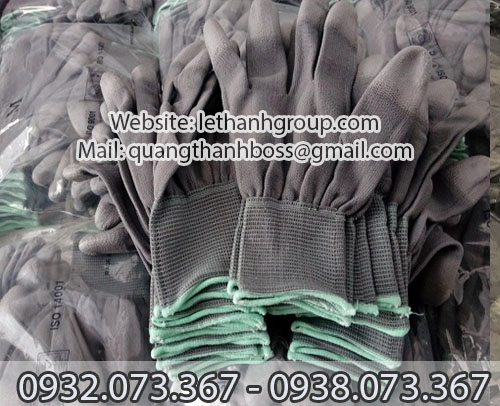 găng tay phủ pu chống tĩnh điện màu xám găng tay phủ pu chống tĩnh điện màu xám