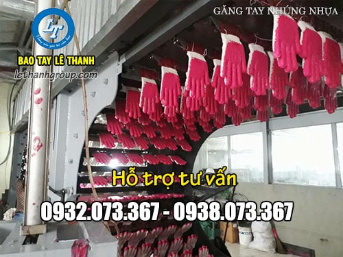 Cơ sở sản xuất bao tay len nhúng nhựa Cơ sở sản xuất bao tay len nhúng nhựa