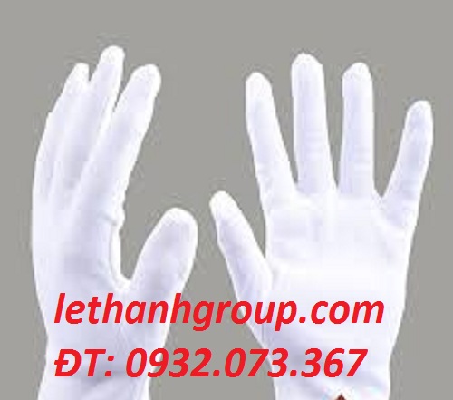 Găng tay vải thun trắng