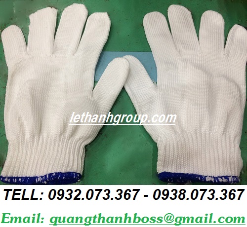 GĂNG TAY LEN TRẮNG POLY