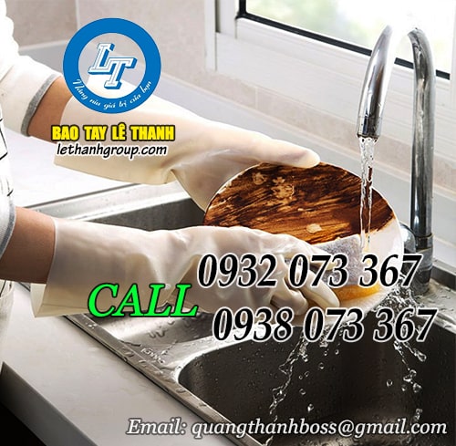 Găng tay cao su trong suốt siêu dai, siêu bền 2 Găng tay cao su trong suốt