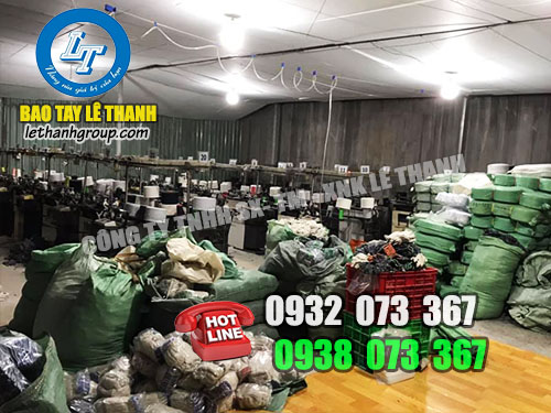 Bao tay len tại nơi sản xuất Nơi sản xuất bao tay len