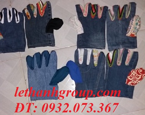 găng tay vải jean