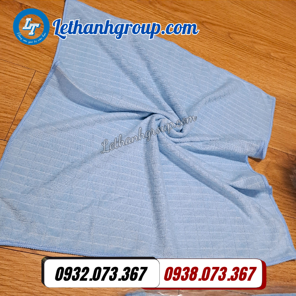 khăn lau cotton bề mặt dệt ô vuông đẹp mắt