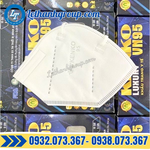 khẩu trang y tế kenko vn95 màu trắng giá rẻ tận xưởng miền nam