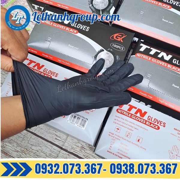 kho sỉ giá rẻ găng tay cao su đen ttn đa năng tiện dụng
