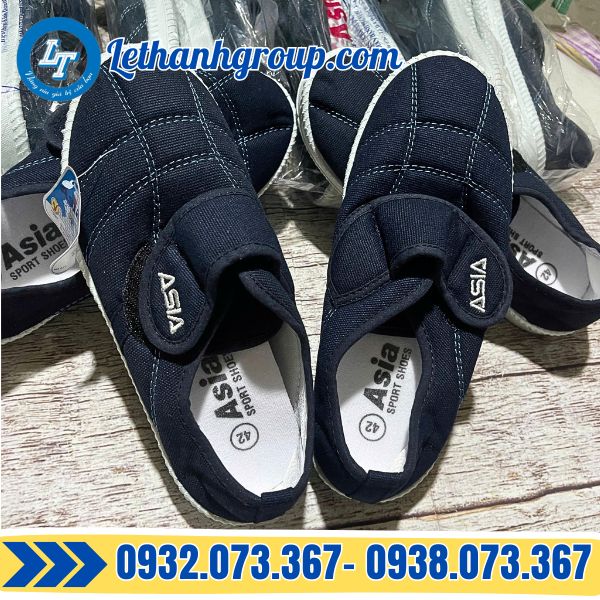 kho sỉ rẻ giày asia quai dán xanh đậm chất lượng giá xưởng