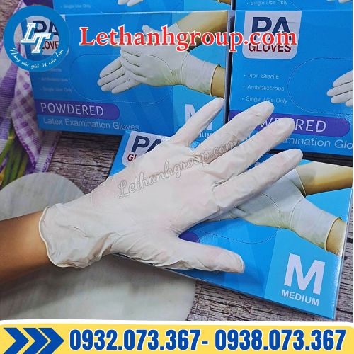 mua giá sỉ rẻ găng tay y tế PA gloves dùng 1 lần ở đâu tphcm
