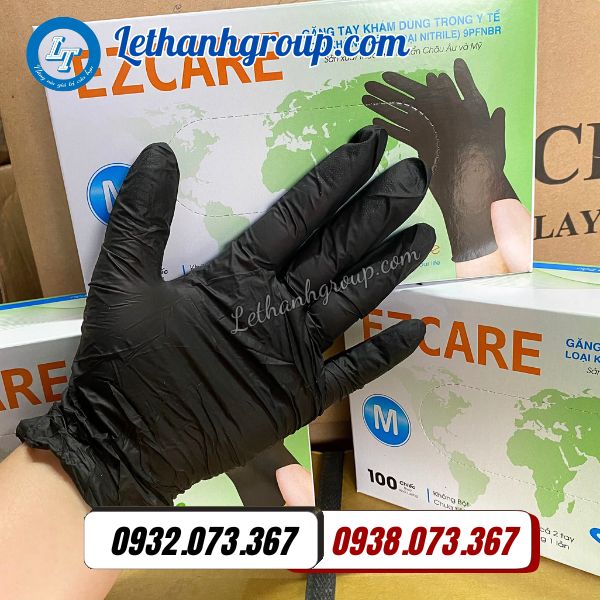 mua sỉ lẻ găng tay y tế đen nitrile giá rẻ nhất ở đâu tphcm