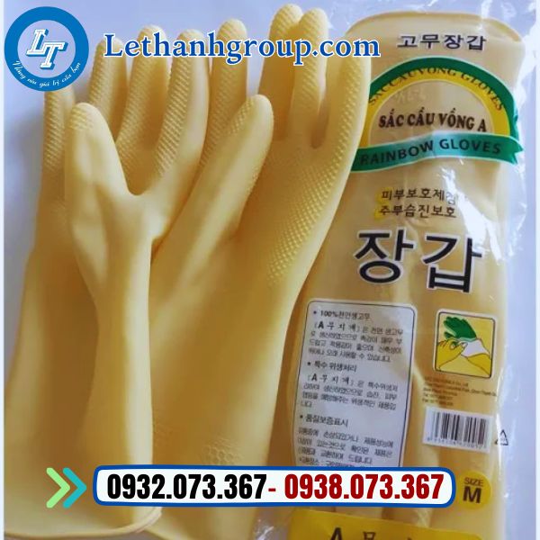nguồn sỉ chính hãng găng tay cao su bảo hộ sắc cầu vồng giá rẻ tphcm