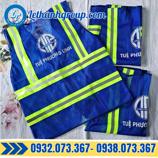 nhận đặt in logo áo phản quang vải lưới giá siêu rẻ tại tphcm