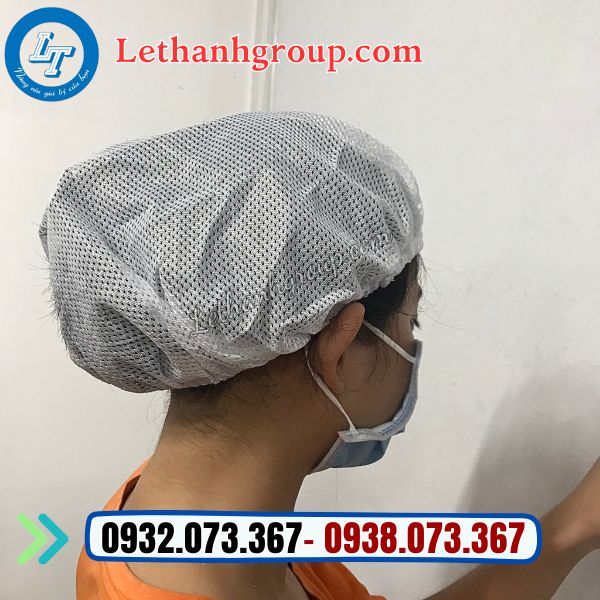 nón lưới trùm tóc công nhân màu trắng giá sỉ rẻ tận xưởng