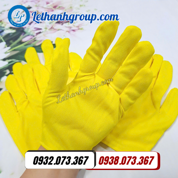 sỉ bao tay vải thun lạnh màu vàng giá tốt