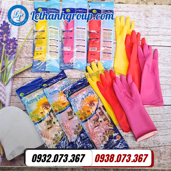 sỉ các loại găng tay cao su hướng dương giá tận nhà máy