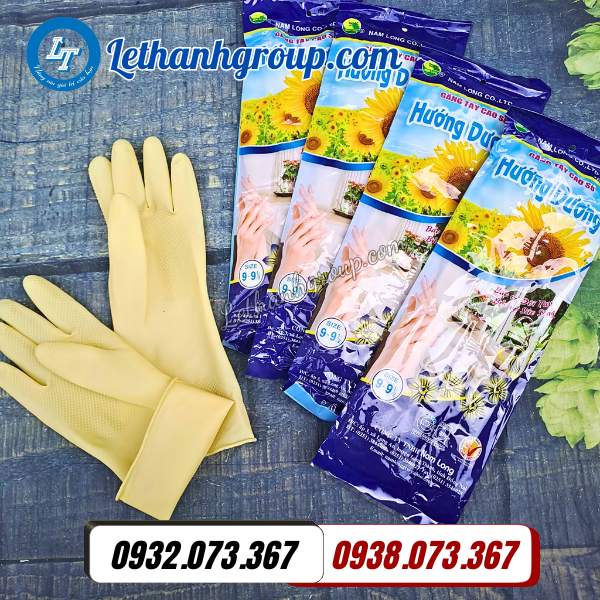 sỉ giá rẻ găng tay cao su hướng dương đủ loại tại kho lê thanh