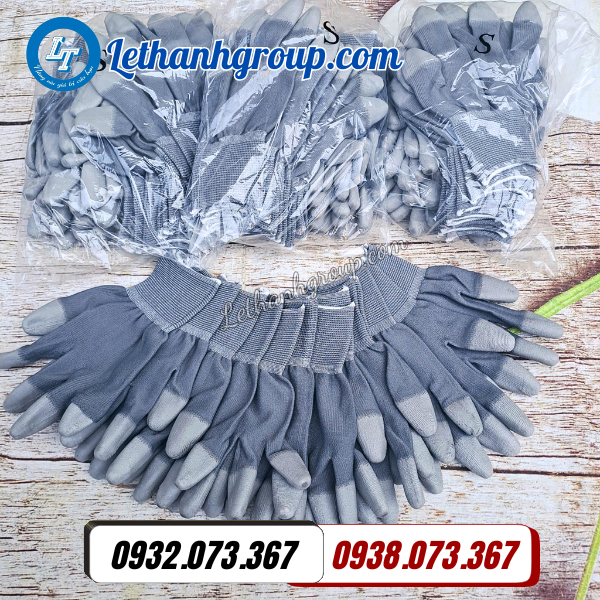 sỉ số lượng lớn bao tay phủ pu đầu ngón xám giá gốc tại miền nam