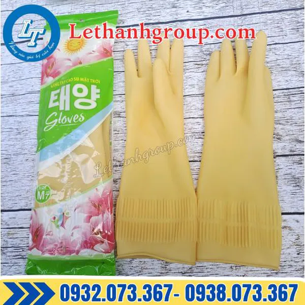 GĂNG TAY CAO SU MẶT TRỜI