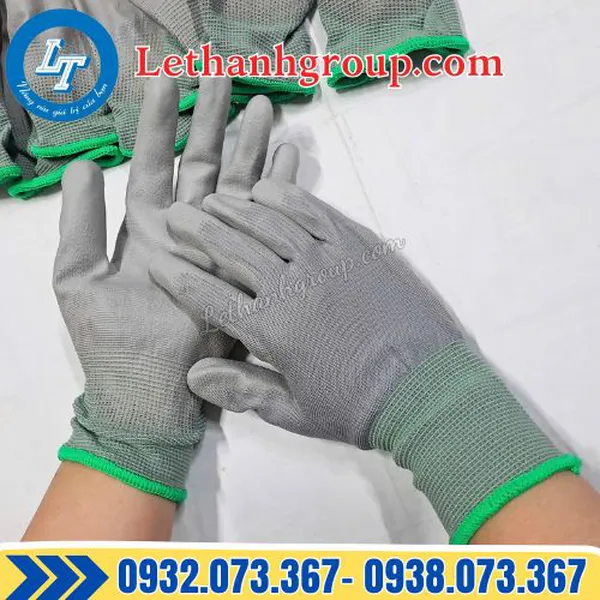 GĂNG TAY PHỦ PU BÀN TAY XÁM