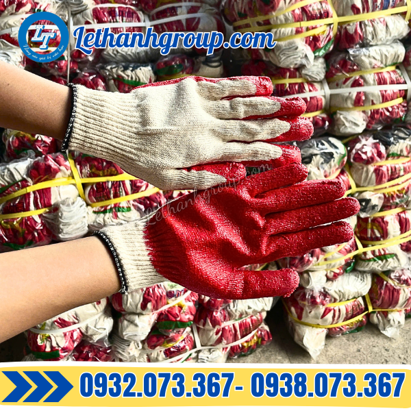 BAO TAY LEN NHÚNG NHỰA CAO SU ĐỎ 40G