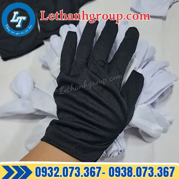 BAO TAY COTTON MÀU ĐEN  03