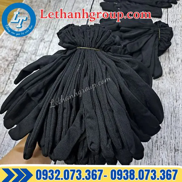 BAO TAY COTTON MÀU ĐEN  03