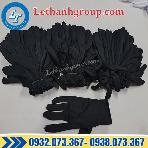 BAO TAY COTTON MÀU ĐEN  03