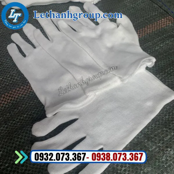 GĂNG TAY VẢI THUN PE TRẮNG