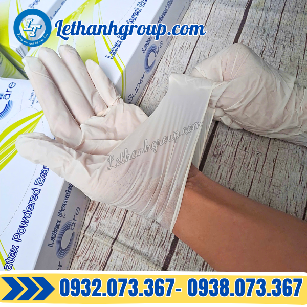 GĂNG TAY Y TẾ LATEX SUPPER CARE CÓ BỘT