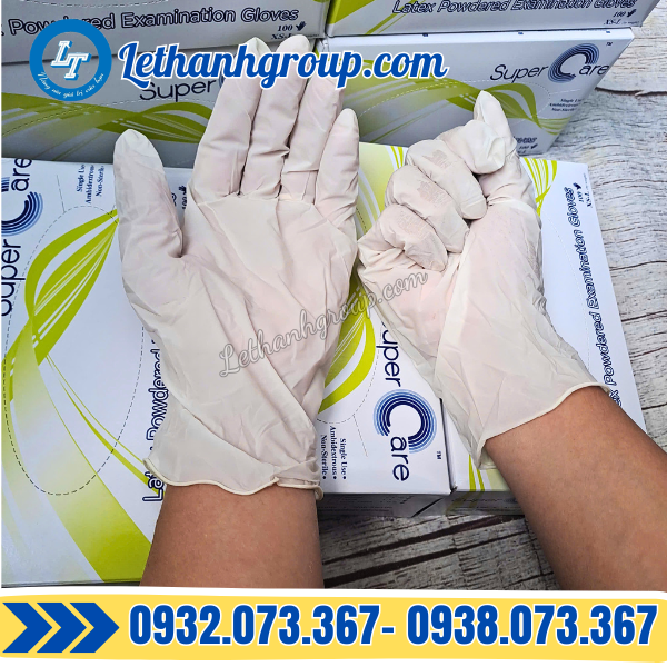 GĂNG TAY Y TẾ LATEX SUPPER CARE CÓ BỘT