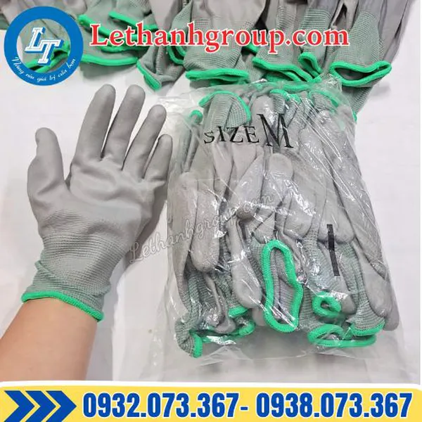 GĂNG TAY PHỦ PU BÀN TAY XÁM