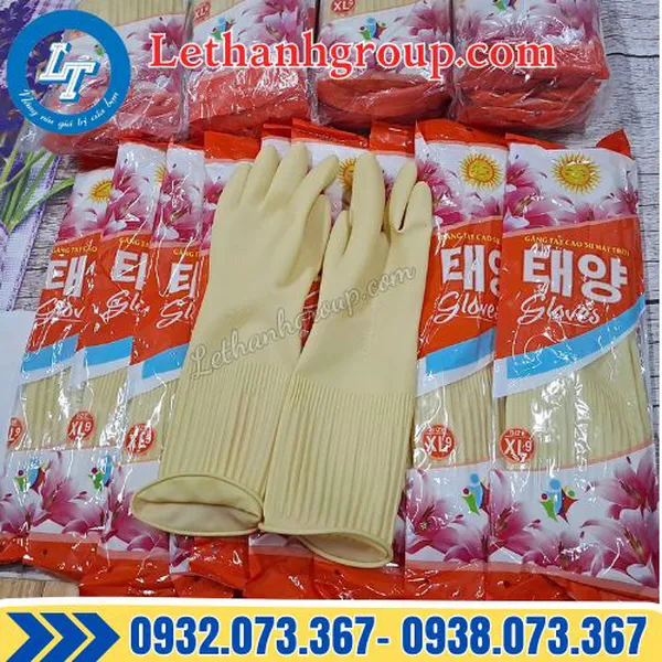 GĂNG TAY CAO SU MẶT TRỜI