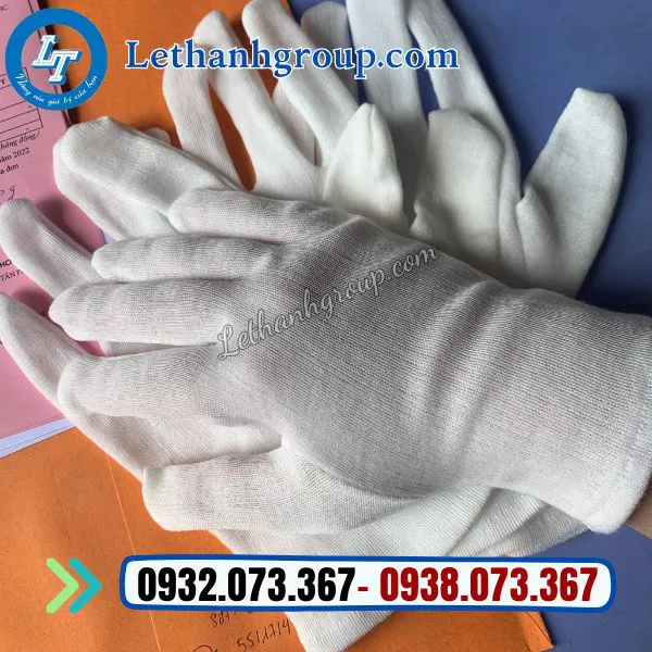 GĂNG TAY VẢI THUN PE TRẮNG
