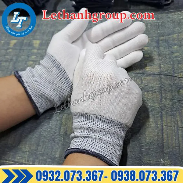BAO TAY VẢI MỎNG TRẮNG BO VIỀN ĐEN