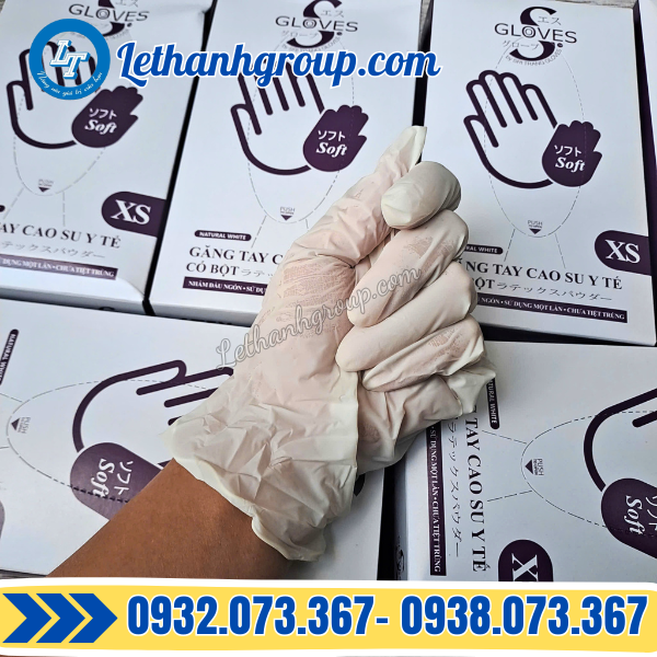 GĂNG TAY Y TẾ LATEX SGLOVE CÓ BỘT