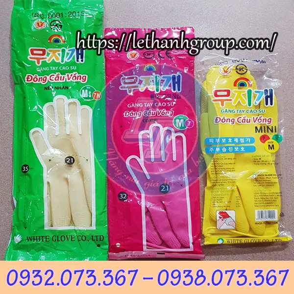 GĂNG TAY CAO SU ĐÔNG CẦU VỒNG