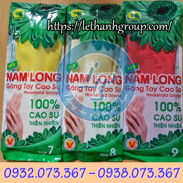 GĂNG TAY CAO SU NAM LONG SIZE 7, 8, 9