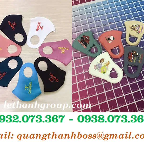 KHẨU TRANG VẢI SU THÊU - IN HÌNH 3D